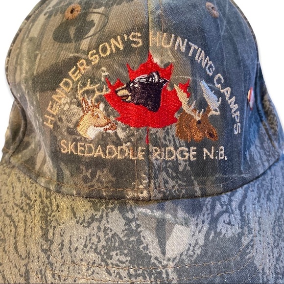Henderson's Hunting Camps Skedaddle Ridge N.B. Camo Cap Hat OSFM - Picture 2 of 14